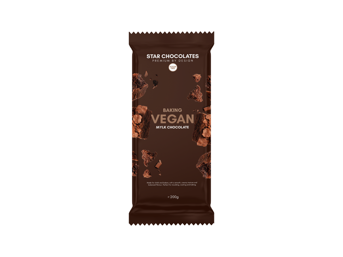 Star Chocolates® Vegan Mylk Chocolate (Sugar-Free) 200g Baking Block
