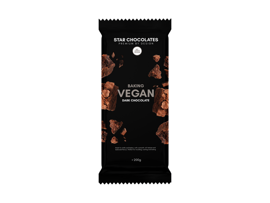 Star Chocolates® Vegan Dark Chocolate (No Added Sugar) 200g Baking Block